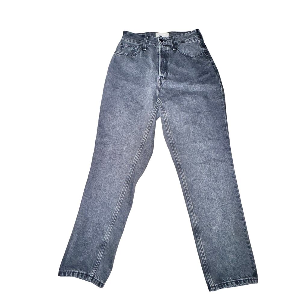 Everlane The Curvy 90's Cheeky Straight Leg Jeans Women's Sz 28 Black Button Fly